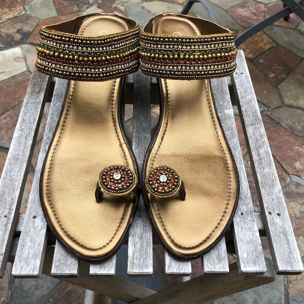 Beaded Thong Sandals